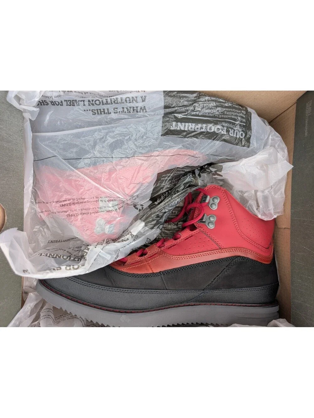 Timberland 43 North Mid Waterproof Boots Mens Size 11.5 Urban Hiking Red/Black